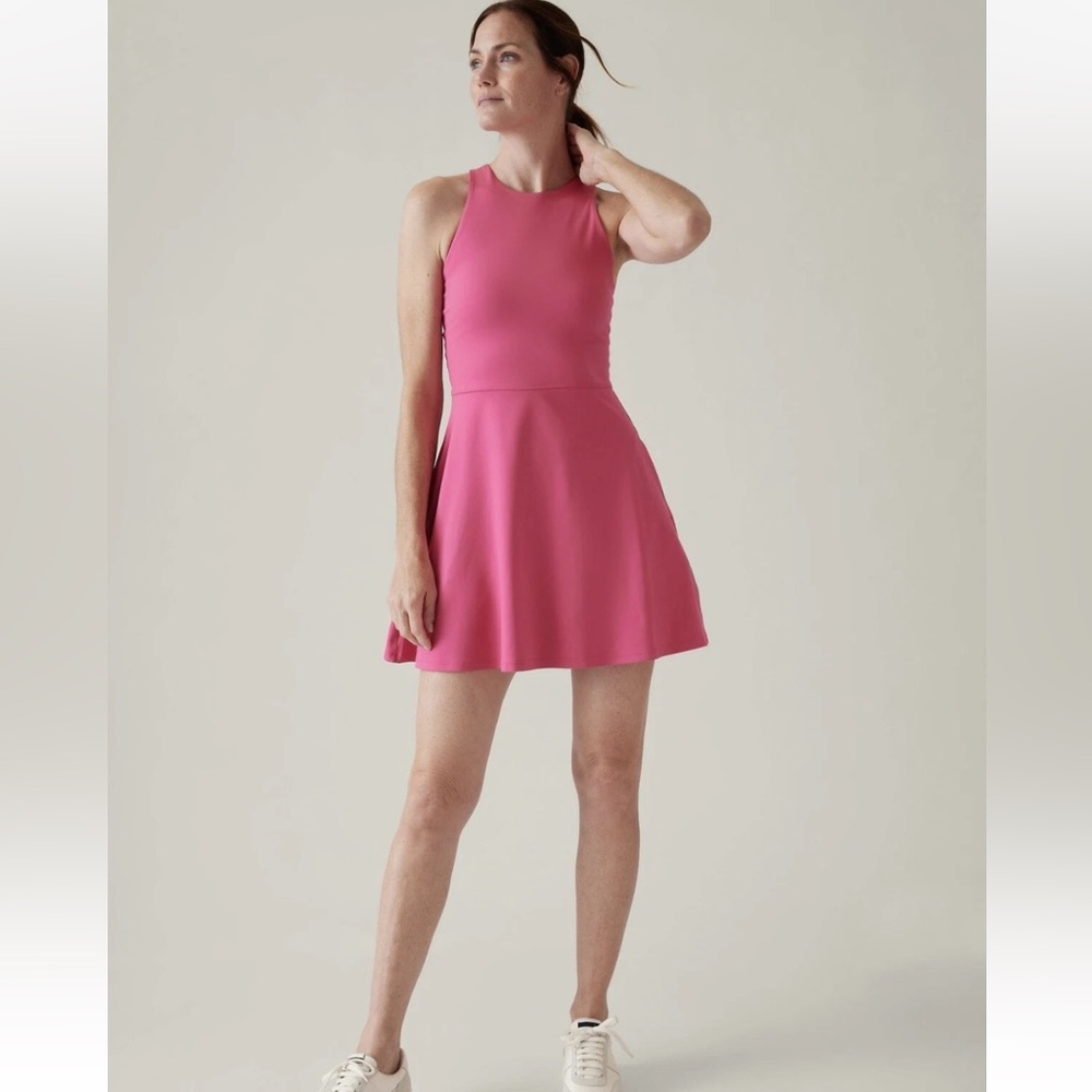 Athleta Conscious Dress Salvia Pink Tank Swing Athletic Racerback Tennis Small - Picture 11 of 11